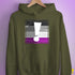 Asexual Pride Flag Exclamation Point Hoodie - Army
